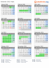 Kalender 2021 mit Ferien und Feiertagen Vejle