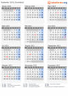 Kalender 2021 mit Ferien und Feiertagen Dschibuti