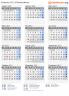 Kalender 2021 mit Ferien und Feiertagen Elfenbeinküste