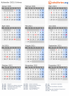 Kalender 2021 mit Ferien und Feiertagen Eritrea
