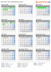Kalender 2021 mit Ferien und Feiertagen Mittelösterbotten