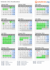 Kalender 2021 mit Ferien und Feiertagen Nordkarelien