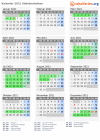Kalender 2021 mit Ferien und Feiertagen Südösterbotten