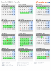 Kalender 2021 mit Ferien und Feiertagen Aix-Marseille