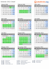 Kalender 2021 mit Ferien und Feiertagen Créteil