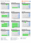 Kalender 2021 mit Ferien und Feiertagen Nantes