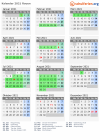 Kalender 2021 mit Ferien und Feiertagen Rouen