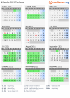 Kalender 2021 mit Ferien und Feiertagen Toulouse