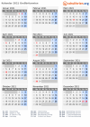 Kalender 2021 mit Ferien und Feiertagen Großbritannien