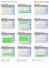 Kalender 2021 mit Ferien und Feiertagen Overijssel