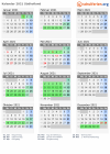Kalender 2021 mit Ferien und Feiertagen Südholland