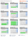 Kalender 2021 mit Ferien und Feiertagen Utrecht (mitte)