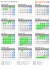 Kalender 2021 mit Ferien und Feiertagen Basilikata