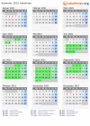 Kalender 2021 mit Ferien und Feiertagen Kalabrien
