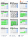 Kalender 2021 mit Ferien und Feiertagen Marken