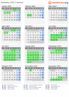 Kalender 2021 mit Ferien und Feiertagen Trentino