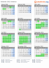 Kalender 2021 mit Ferien und Feiertagen Umbrien