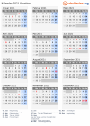 Kalender 2021 mit Ferien und Feiertagen Kroatien