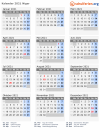 Kalender 2021 mit Ferien und Feiertagen Niger