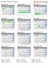 Kalender 2021 mit Ferien und Feiertagen Aust-Agder