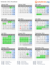 Kalender 2021 mit Ferien und Feiertagen Nordland