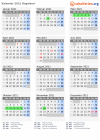 Kalender 2021 mit Ferien und Feiertagen Rogaland