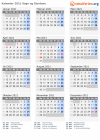 Kalender 2021 mit Ferien und Feiertagen Sogn und Fjordane