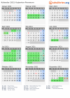 Kalender 2021 mit Ferien und Feiertagen Kujawien-Pommern