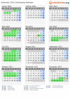 Kalender 2021 mit Ferien und Feiertagen Schleswig-Holstein