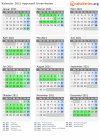 Kalender 2021 mit Ferien und Feiertagen Appenzell Innerrhoden