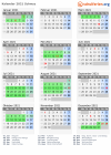 Kalender 2021 mit Ferien und Feiertagen Schwyz