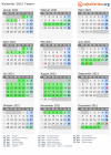 Kalender 2021 mit Ferien und Feiertagen Tessin