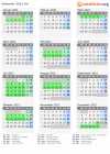 Kalender 2021 mit Ferien und Feiertagen Uri