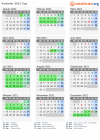 Kalender 2021 mit Ferien und Feiertagen Zug