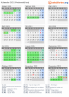 Kalender 2021 mit Ferien und Feiertagen Prešovský kraj