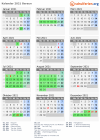 Kalender 2021 mit Ferien und Feiertagen Beraun