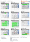 Kalender 2021 mit Ferien und Feiertagen Friedeck-Mistek