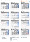 Kalender 2021 mit Ferien und Feiertagen Tschechien