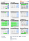 Kalender 2021 mit Ferien und Feiertagen Leitmeritz