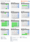 Kalender 2021 mit Ferien und Feiertagen Prag-Ost