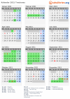Kalender 2021 mit Ferien und Feiertagen Trautenau