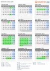 Kalender 2021 mit Ferien und Feiertagen Zlin