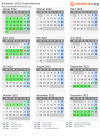 Kalender 2022 mit Ferien und Feiertagen Australisches Hauptstadtterritorium