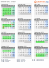 Kalender 2022 mit Ferien und Feiertagen zentral