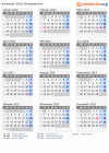 Kalender 2022 mit Ferien und Feiertagen Bangladesch