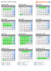 Kalender 2022 mit Ferien und Feiertagen Brüssel