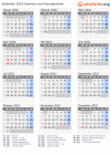 Kalender  mit Ferien und Feiertagen Bosnien und Herzegowina