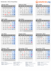 Kalender 2022 mit Ferien und Feiertagen Brasilien