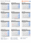 Kalender  mit Ferien und Feiertagen Burundi