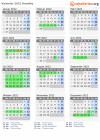 Kalender 2022 mit Ferien und Feiertagen Brøndby